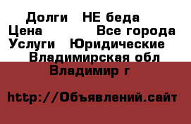 Долги - НЕ беда ! › Цена ­ 1 000 - Все города Услуги » Юридические   . Владимирская обл.,Владимир г.